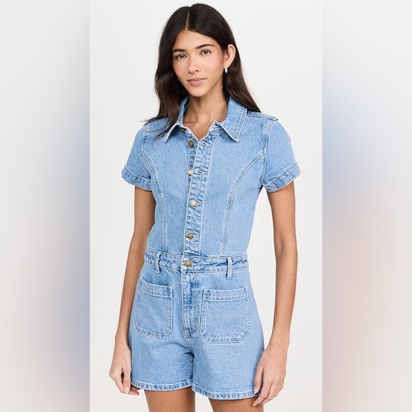 ROLLA'S Denim - Rolla’s Sailor Denim Romper in Mid Blue - Small NWT